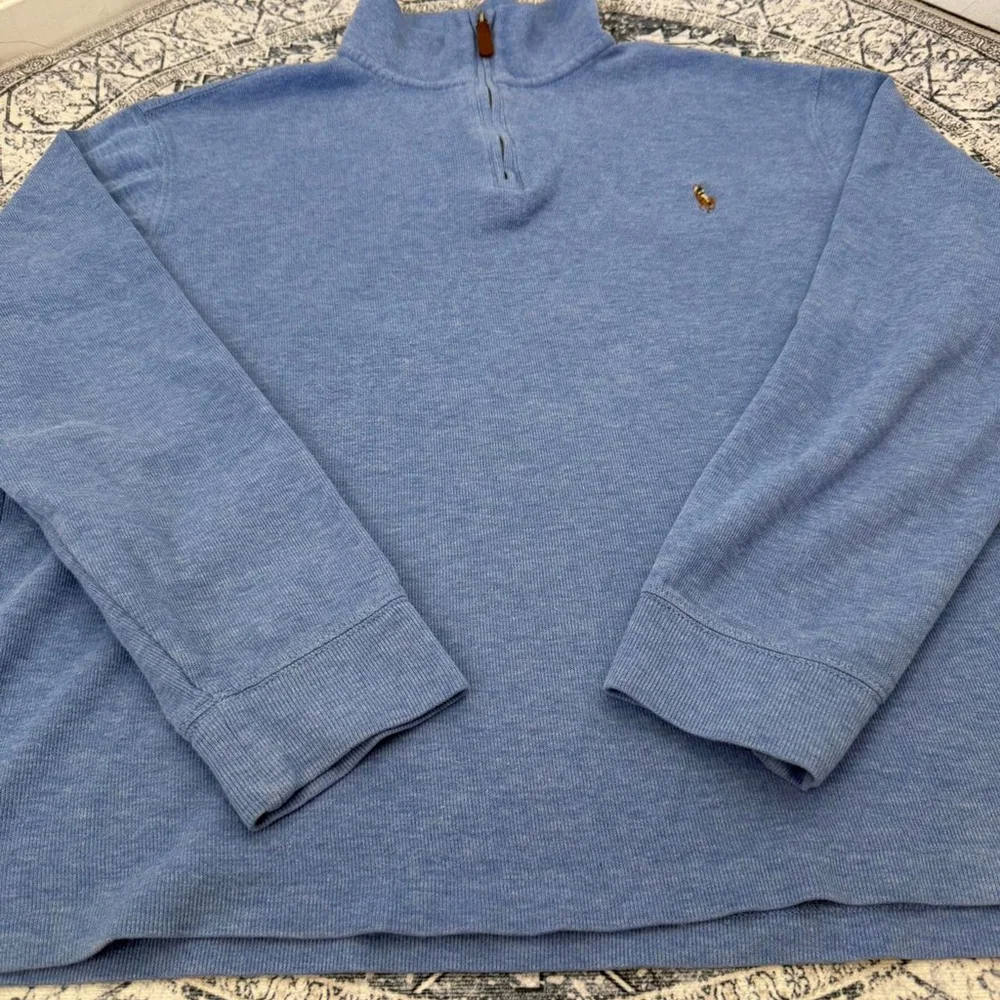 Polo Ralph Lauren blue quarter zip sweatshirt - Size M
